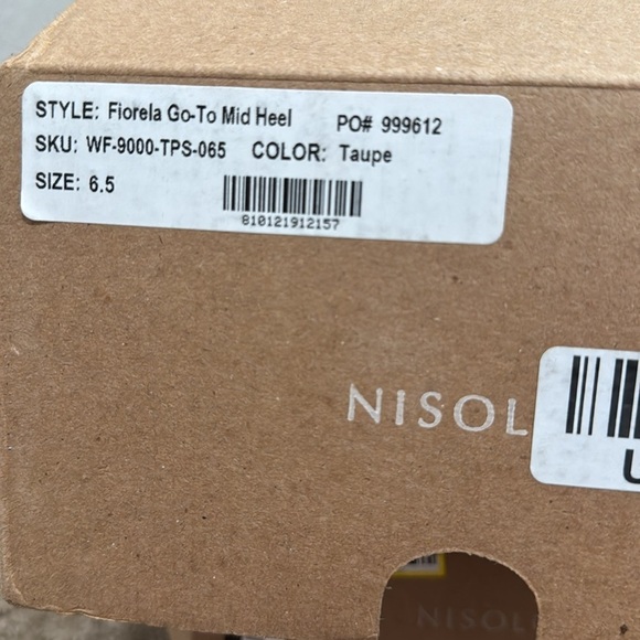 Nisolo Fiorela Go To Suede Mid Heel Taupe Size 6.5 - Picture 7 of 7